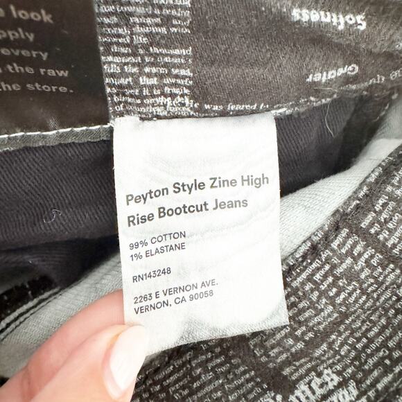 REFORMATION Newsprint Peyton High Rise Bootcut Jeans 29 - Picture 10 of 11